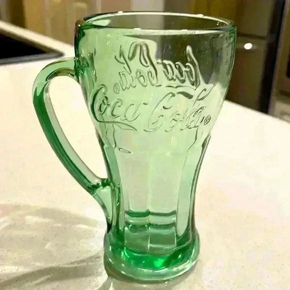 Vintage Coke Coca Cola Glass With Handle Mug Libbey Glass 14 oz - Picture 2 of 5
